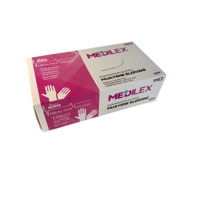 Медичні рукавички Medilex, TPE, рожеві, S, 100 шт - Reflex - изображение 2