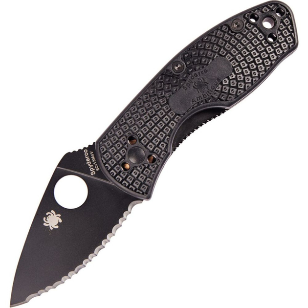 Ніж Spyderco Ambitious FRN Black Blade, серрейтор (C148SBBK) - зображення 1