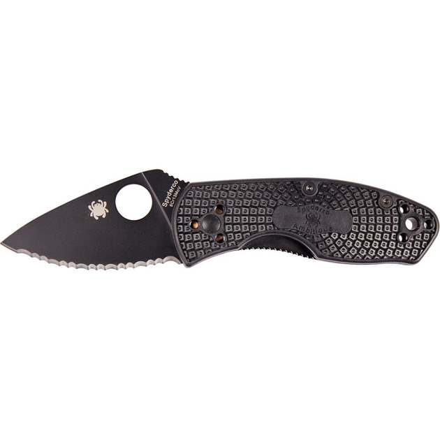 Ніж Spyderco Ambitious FRN Black Blade, серрейтор (C148SBBK) - зображення 2