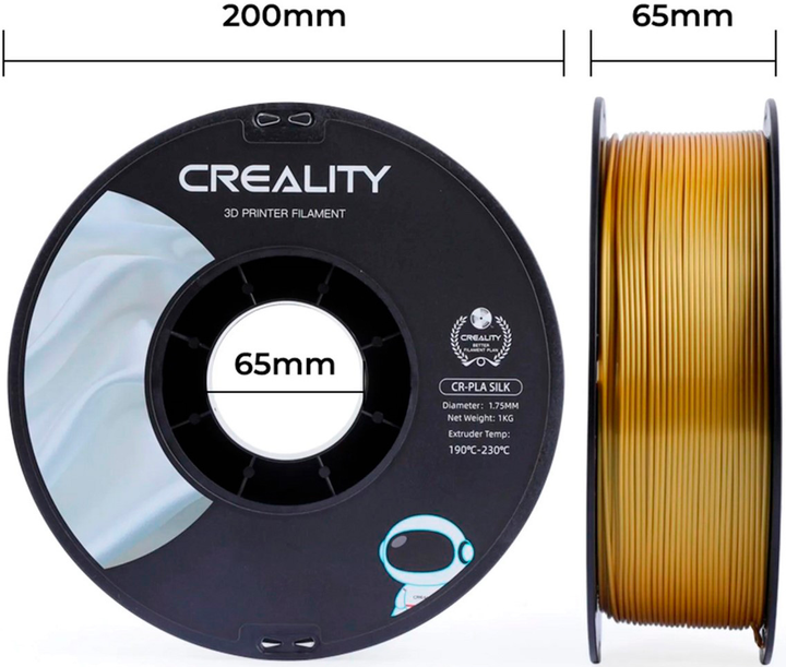 Creality 1.75mm Ender PLA 3D Printing Filament, White 3301010306