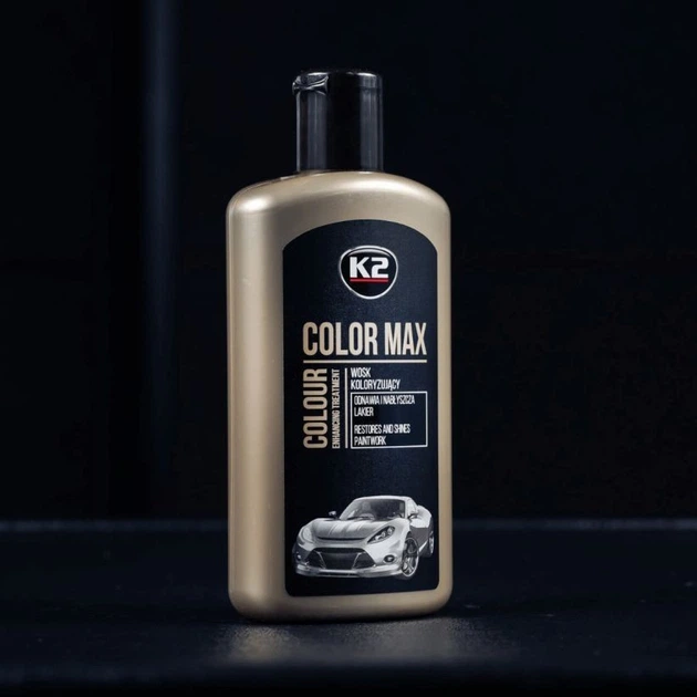 Полироль восковой для кузова K2 Color Max черный 250 мл придает блеск и защищает кузов от дальнейших загрязнений - изображение 4