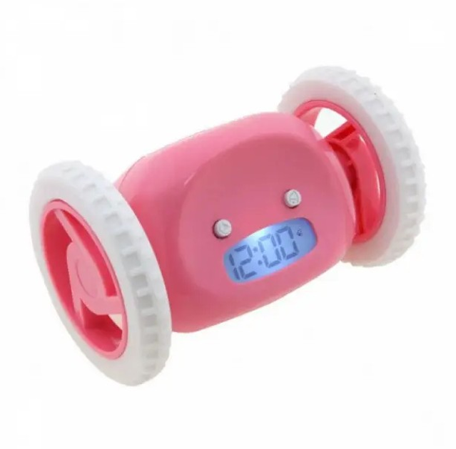 Убегающий будильник Alarm Clocky Run на колесиках Pink/Розовый – фото ...