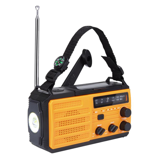 Фонарь кемпинговый KAYINOW 089 8000 mAh с динамо FM AM радио повербанком - изображение 1