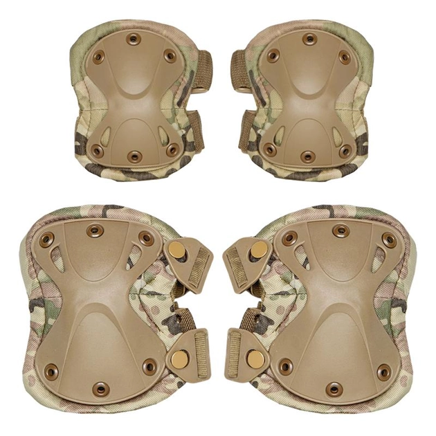 Комплект захисту тактичної AOKALI F001 Camouflage CP наколінники, налокітники - зображення 1