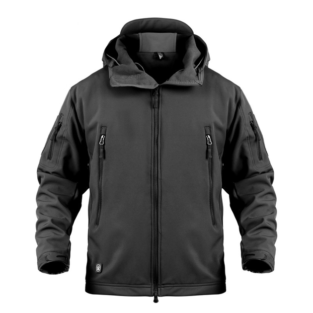 Куртка тактическая Pave Hawk PLY-6 Black 2XL милитари мужская с карманами сзади - изображение 1