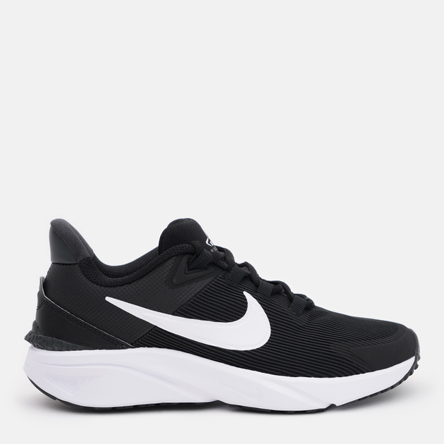 Акція на Підліткові кросівки для хлопчика Nike Star Runner 4 Nn (Gs) DX7615-001 39 Black/White-Anthracite від Rozetka