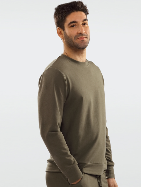 Sweter męski bawełniany DKaren Sweatshirt Justin M Khaki (5903251465022) - obraz 1