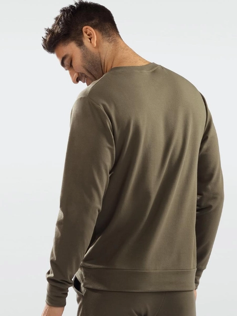 Sweter męski bawełniany DKaren Sweatshirt Justin XL Khaki (5903251465046) - obraz 2