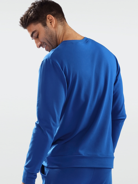 Sweter męski bawełniany DKaren Sweatshirt Justin XL Niebieski (5903251465121) - obraz 2