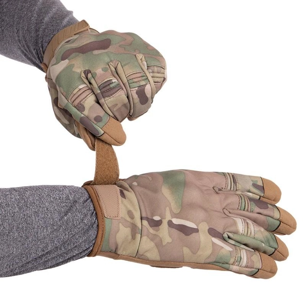 Перчатки тактичні із закритими пальцями Military Rangers BC-9878 Камуфляж Multicam розмір: XXL - зображення 2