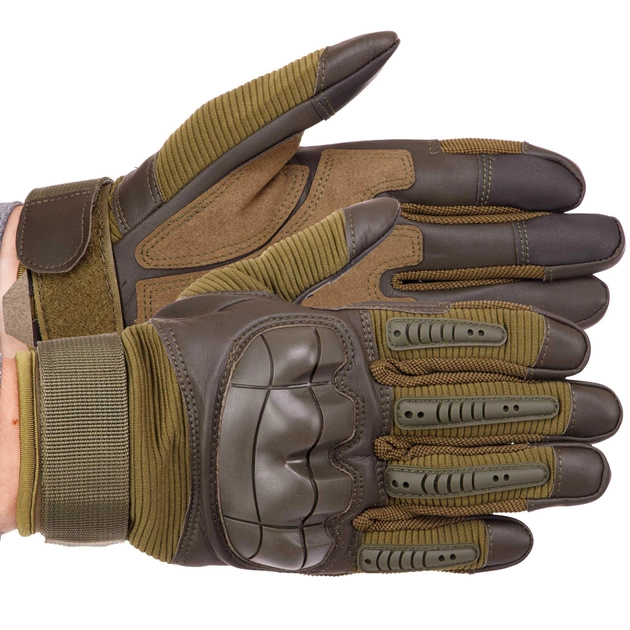 Рукавички тактичні із закритими пальцями SP-Sport BC-8797 розмір: L Колір: Оливковий - изображение 1