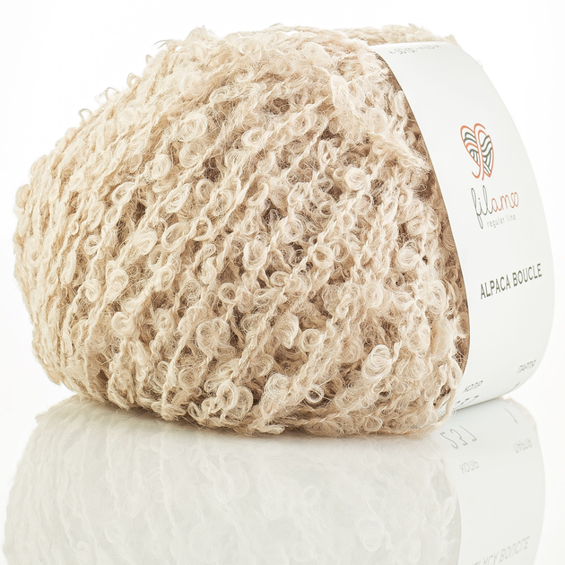 Пряжа букле filamo alpaca boucle 237 світлий беж – фото, отзывы ...