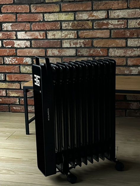 Масляный обогреватель SUNTECH TI-1100В 2500W | 11 секций, черный - изображение 3