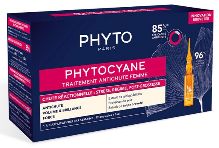 Ampułki do włosów Phyto Phytocyane Reactive Hair Loss 12x5ml (3701436911447) - obraz 1