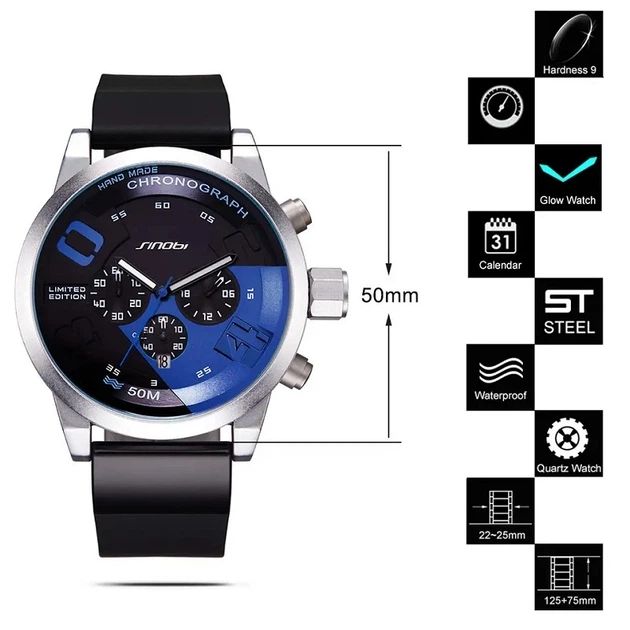 Мужские наручные часы Sinobi S9716G (11S9716G03) (Серебристый) - изображение 4