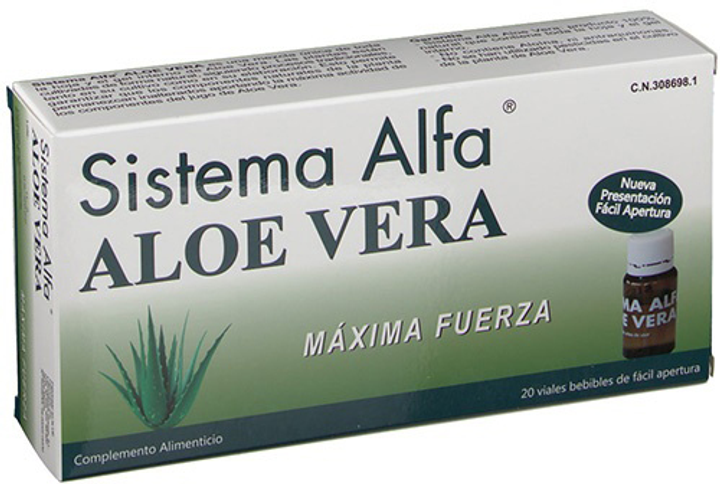 Suplement diety Sistema Alpha Aloe Vera 20 ampułek (8436017721225) - obraz 1