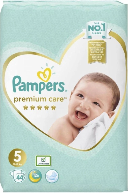 Pieluchy Pampers Premium Care Rozmiar 5 (11-16 kg) 44 szt (4015400278870) - obraz 2