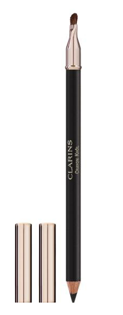 Ołówek kajal do oczu Clarins 01 Carbon Black Crayon Long-Lasting Eye Pencil W/Brush & Sharpner 1.1 g (3380814210916) - obraz 1