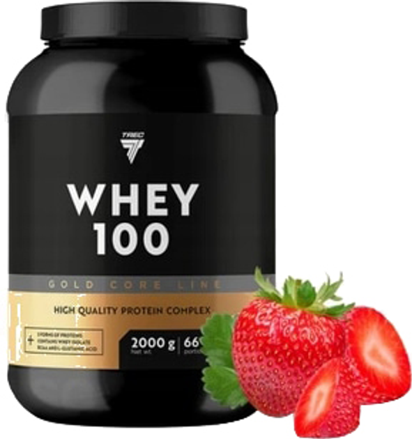 Protein Trec Nutrition WHEY 100 2000 g Truskawka (5902114044992) - obraz 1