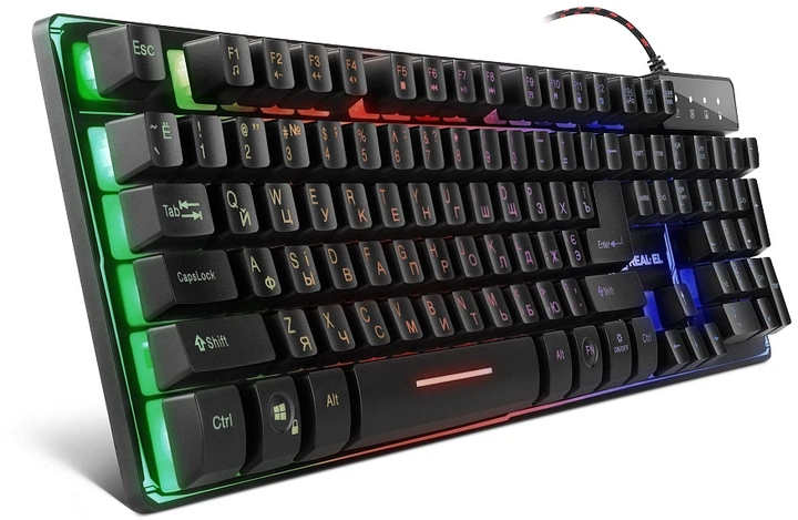 Клавиатура REAL-EL Gaming 8700 Black USB - Фото 8 Клавиатура REAL-EL Gaming 8700 Black USB - изображение 8