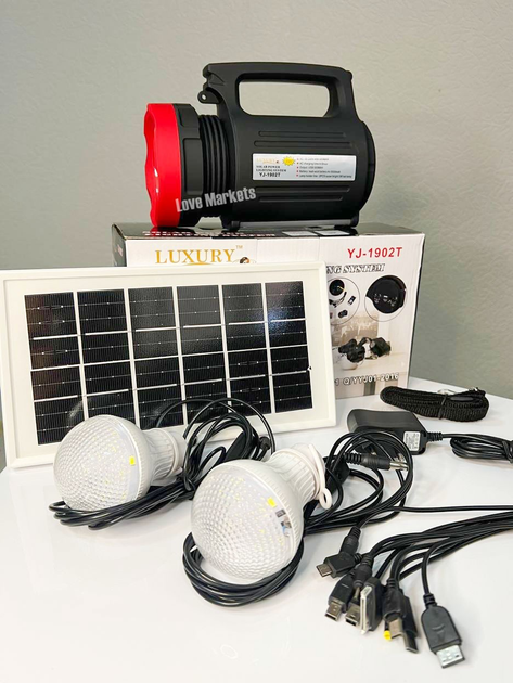 Универсальный фонарь станция Luxury YJ-1902T 5W+22SMD 2 лампочки ...