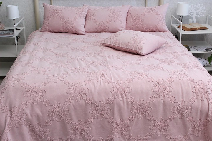 Комплект покривало та наволочки Tag tekstil Mystery pink 240x250 - зображення 2