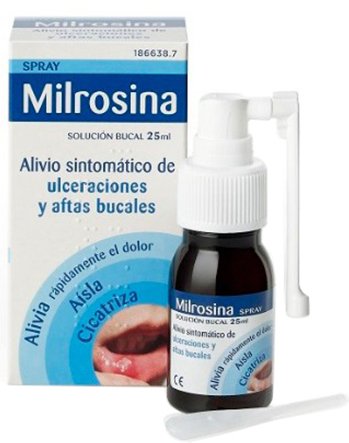 Заживляющий спрей Milrosina Spray NF Oral Solution 15 мл (8470001866387) - изображение 1