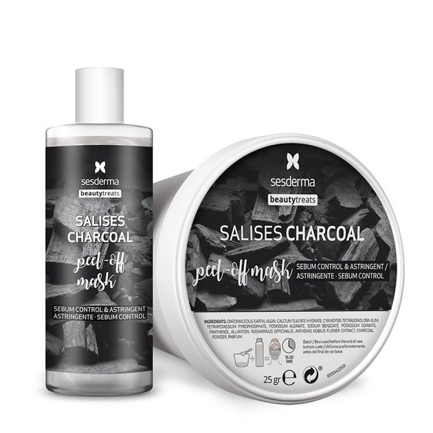 Маска-пілінг для обличчя Sesderma Salises Charcoal Peel-Off Mask Пудра + Розчин (8429979461322) - зображення 1