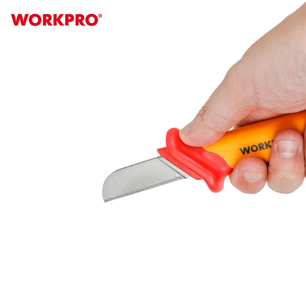 Нож для снятия изоляции (прямой) диэлектрический WORKPRO 50x180 мм EN/IEC 60900 10000V PRO PLUS WP344004 - изображение 5