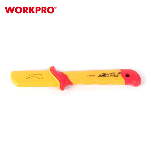 Нож для снятия изоляции (полукруглый) диэлектрический WORKPRO 50x180 мм EN/IEC 60900 10000V PRO PLUS WP344005 - Фото 2 Нож для снятия изоляции (полукруглый) диэлектрический WORKPRO 50x180 мм EN/IEC 60900 10000V PRO PLUS WP344005 - изображение 2