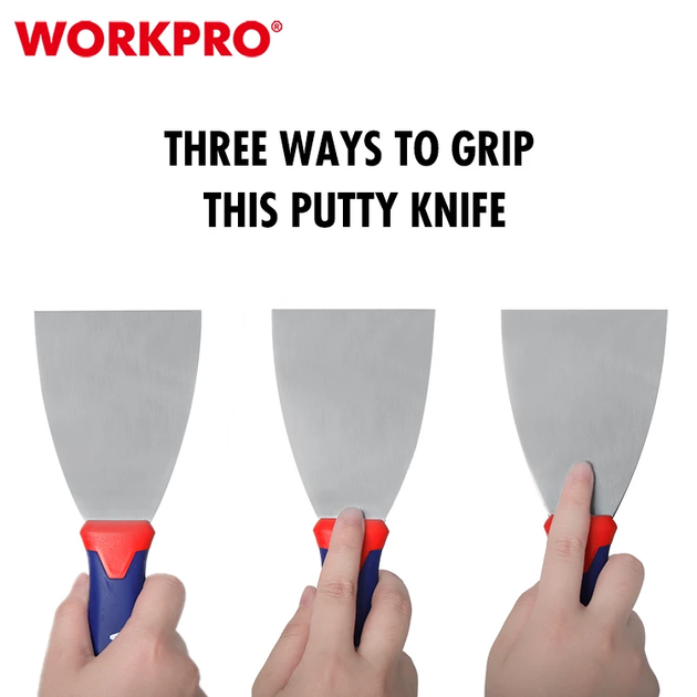 Шпатель ударный WORKPRO 40 мм, нержавеющая сталь, мягкая ручка PRO WP321009 - Фото 3 Шпатель ударный WORKPRO 40 мм, нержавеющая сталь, мягкая ручка PRO WP321009 - изображение 3