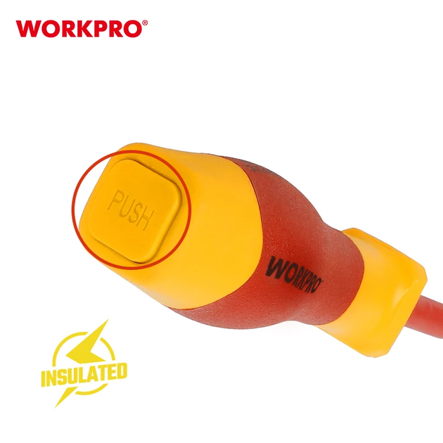 Набор отверток диэлектрических WORKPRO (12 предм.) EN/IEC 60900 PRO WP341018 - изображение 4