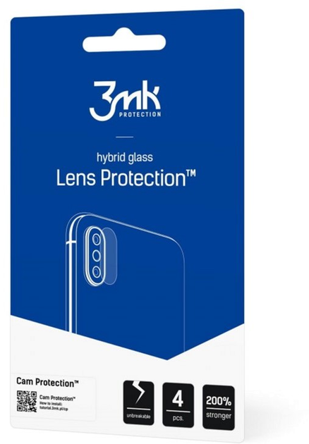 Комплект захисних стекол 3MK Lens Protect для камери Xiaomi Mi Note 10 Lite 4 шт (5903108277303) - зображення 2