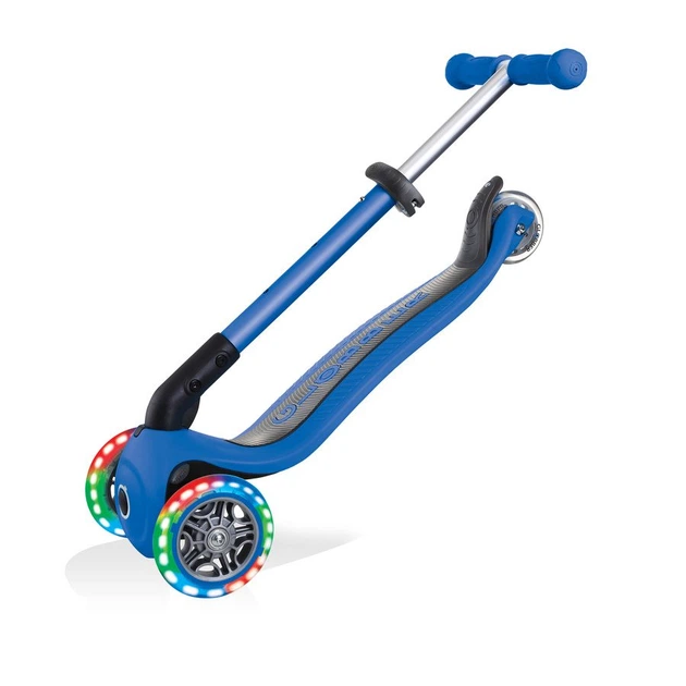 Дитячий триколісний самокат Globber Junior Foldable Lights Navy Blue (437-100) - изображение 6