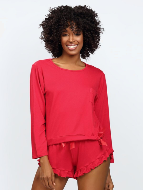 Piżama (spodenki + bluza) DKaren Set Ronnie 2XL Red (5903251469686) - obraz 1