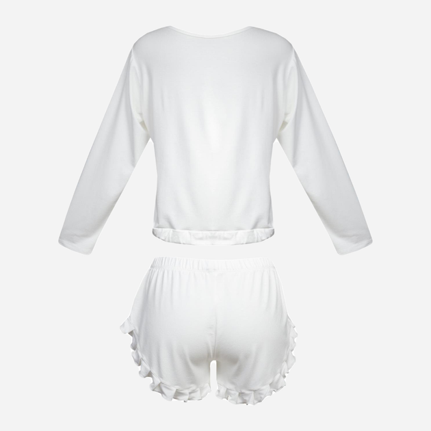 Піжама (кофта + шорти) жіноча DKaren Set Ronnie 2XL Екрю (5903251469563) - зображення 3