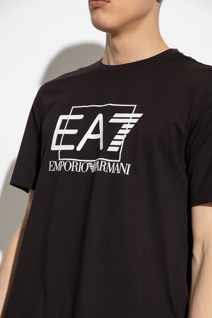 Koszulka męska bawełniana EA7 Train Visibility M Tee Loose XL Czarna (8056787217126) - obraz 4