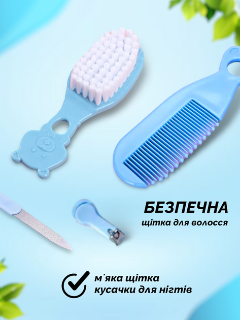 Набор по уходу за новорожденным ребенком голубой 7 предметов маникюрный ...