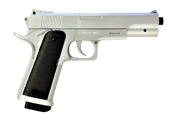 Страйкбольний пістолет Galaxy Colt 1911 Сталевий колір. арт. G053S - зображення 3
