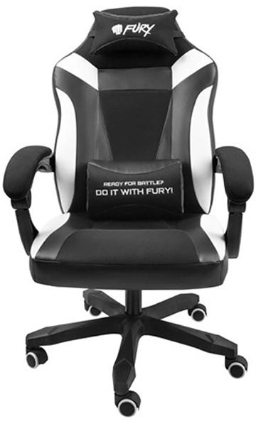 Крісло ігрове Fury Gaming Chair Avenger M+ Black-White (NFF-1710) - зображення 2