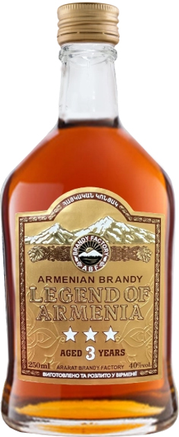 Бренді Legend of Armenia 3 роки 0.25 л 40% (4850001923602) - зображення 1