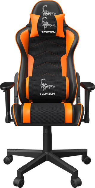Fotel gamingowy Gembird Scorpion Black/Orange (GC-SCORPION-04X) - obraz 1