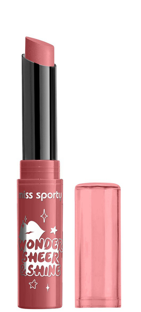 Szminka do ust Miss Sporty Wonder Sheer & Shine 400 Tingled Red 2.4 g (3614225937446) - obraz 1