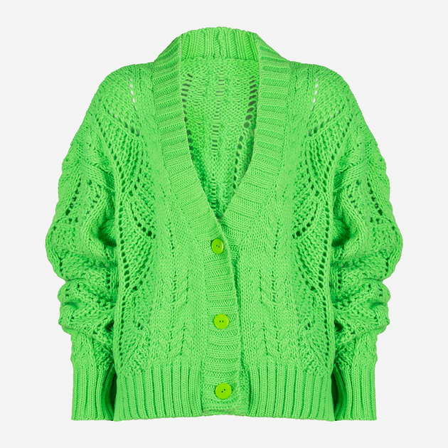 Kardigan damski z wełny Kamea K.21.605.49 One Size Zielony (5903246742787) - obraz 4
