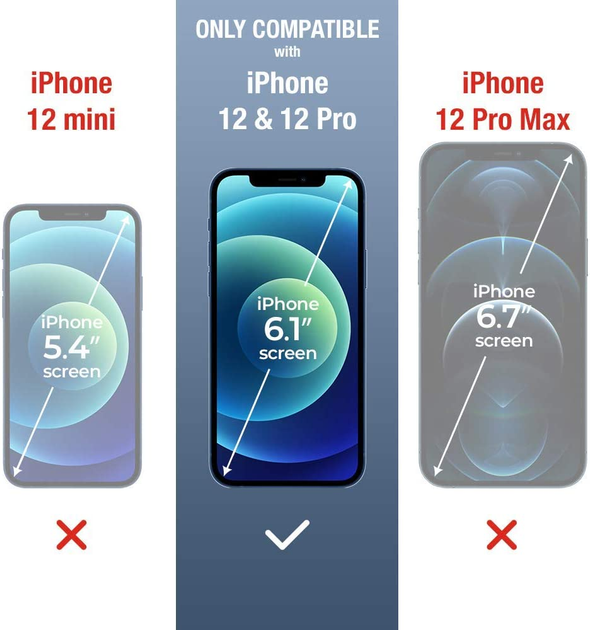 Чехол FlexGear [Полная защита] для iPhone 12 / iPhone 12 Pro и 2 защитных стекла - Crystal Clear (50230226-X002LXX1PV) - изображение 2