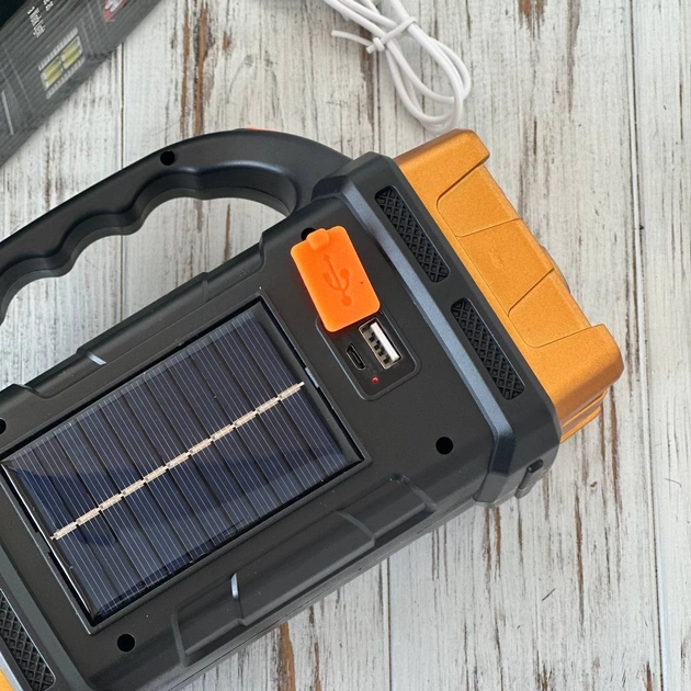 Ліхтарик ручної акумуляторний HB-2678 40LED+COB з сонячною панелью і аккумулятором 1500mah (5002454) - зображення 6