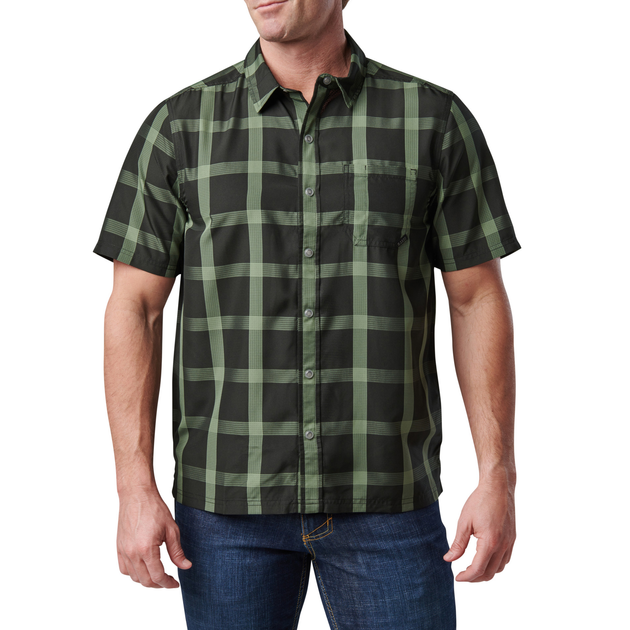 Сорочка тактична 5.11 Tactical Nate Short Sleeve Shirt Black Plaid S (71217-371) - зображення 1