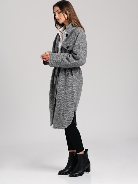 Пальто осіннє жіноче Look Made With Love 909 Paola L/XL Grey (5903999307233) - зображення 4
