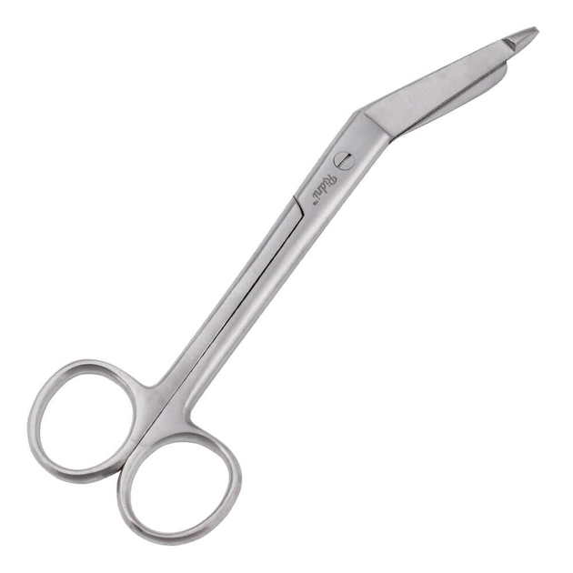 Ножиці медичні, Lister, для розрізання пов'язок, з ґудзиком, вигнуті, 18 см, Lister - зображення 1