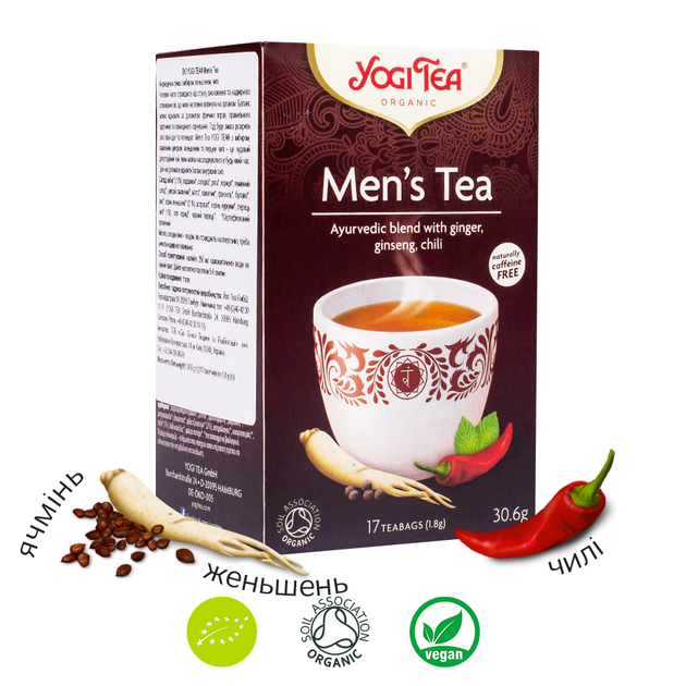 Чай "Чоловічий", 17 пакетиків, YOGI TEA - зображення 1